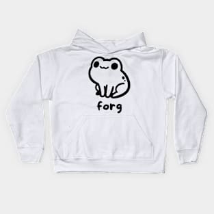 Forg misspelled frog meme Kids Hoodie